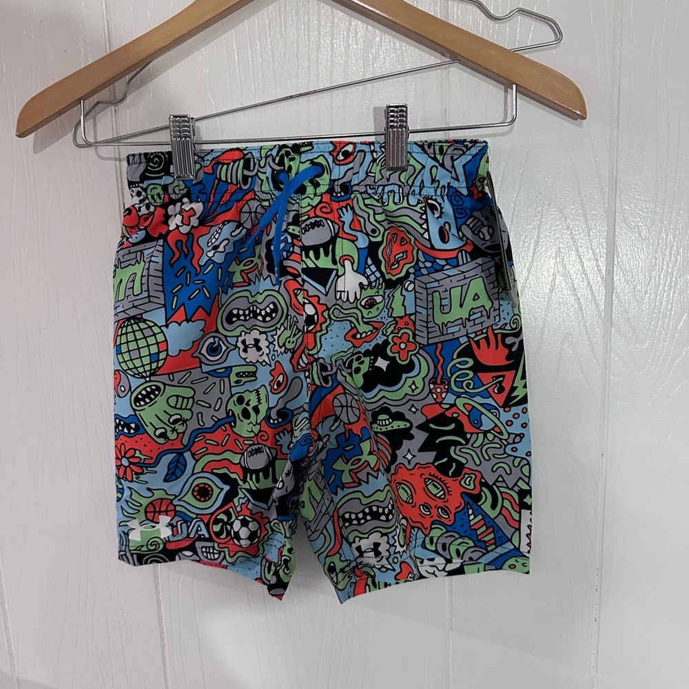 Boys Graphic Swim Shorts - Multicolor